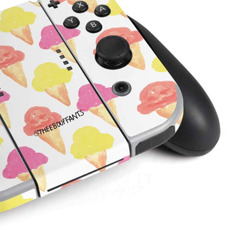 Bouffants and Broken Hearts Ice Cream Nintendo Switch OLED (2021) Skin